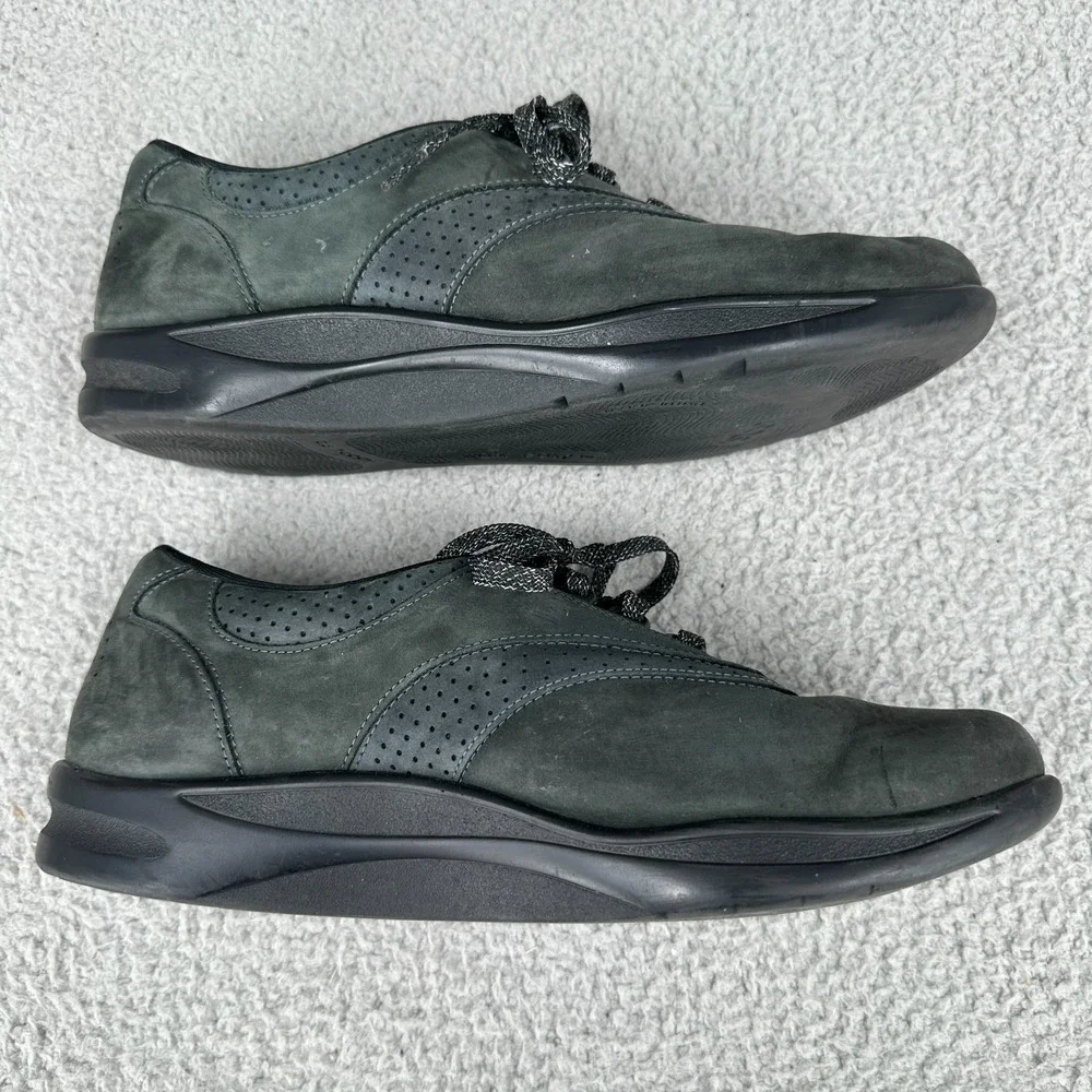 SAS Walk Easy Womens 11M Dark Gray Walking Shoes Nubuck Leather Comfort‎ USA